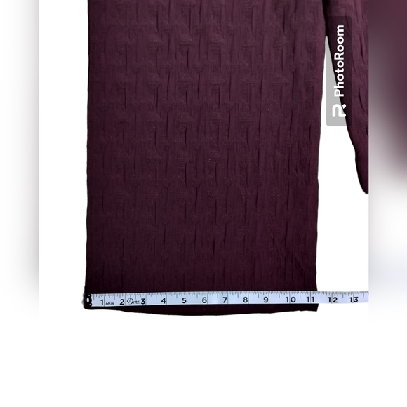 New Anthropologie Jumpsuit Eva Franco textured mock neck plum color size XS - Picture 15 of 17
